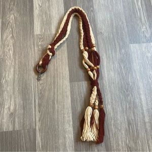 Vintage Macrame Hanging Plant Swing Holder